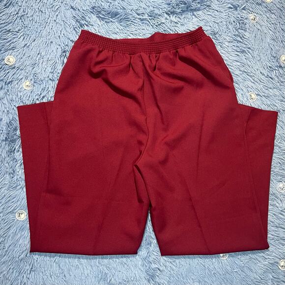 VINTAGE E-Z Motion Pants Size 10 Petite Women’s Red Casual - Picture 2 of 11